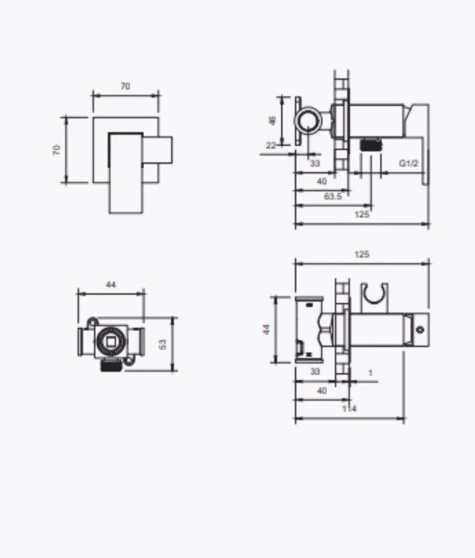 Дополнительное фото №1 Смеситель гигиенический Chiezza Bonivera, хром 