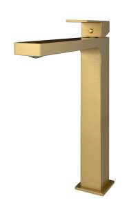 Смеситель для раковины высокий однорычажный CHIEZZA Bonivera brushed gold 