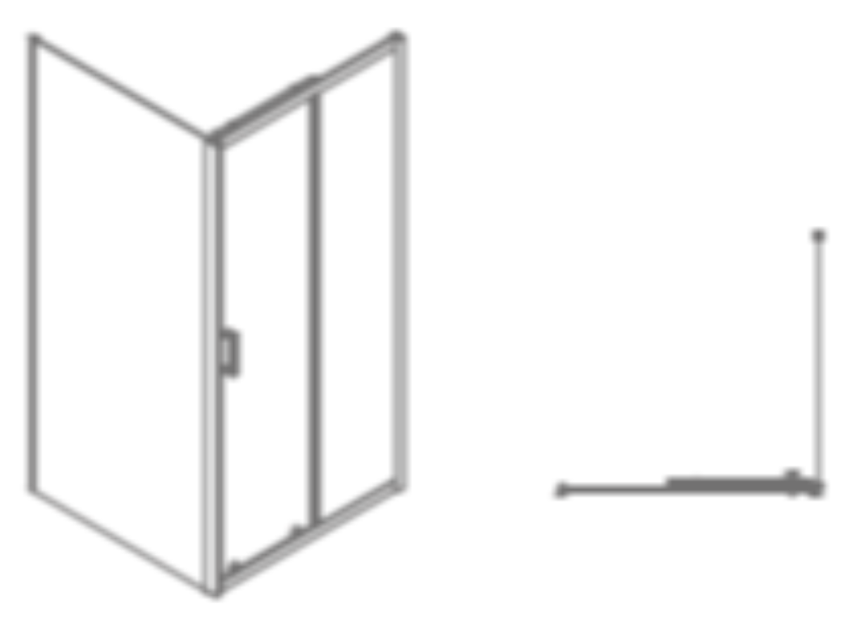 Дополнительное фото №1 Душевое ограждение CHIEZZA FSE20833 1200*900*1950, алюм. профиль 5 мм, прозрачное с