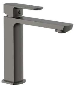 Однорычажный смеситель для раковины CHIEZZA Ribago, серый цвет оружейного металла
