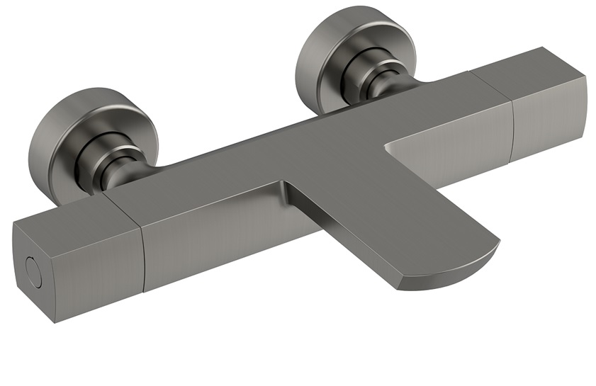 Фото Термостатический смеситель для ванны/душа CHIEZZA Ribago, серый цвет оружейного металла