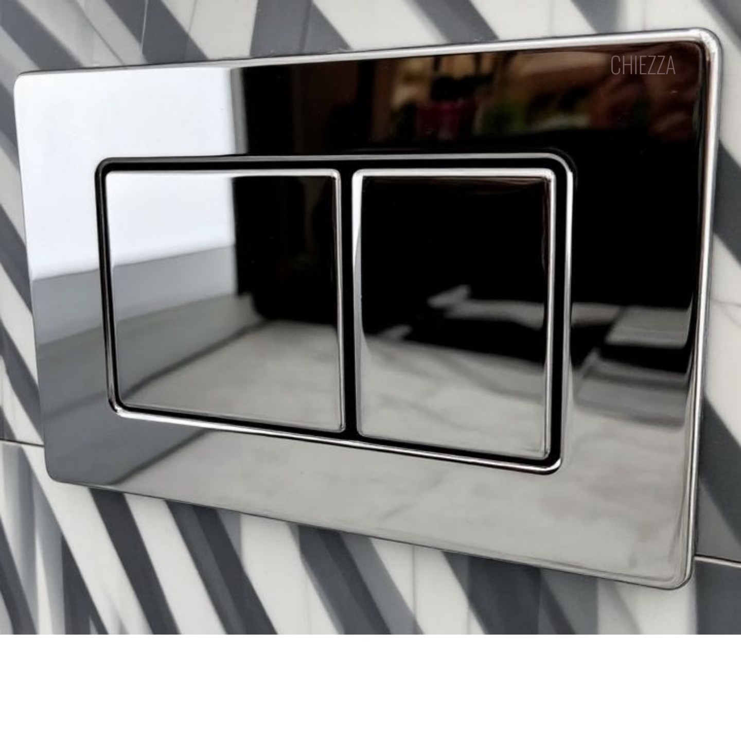 Фото Клавиша смыва глянцевая, сталь CHIEZZA CH003BATA 164*241*12мм