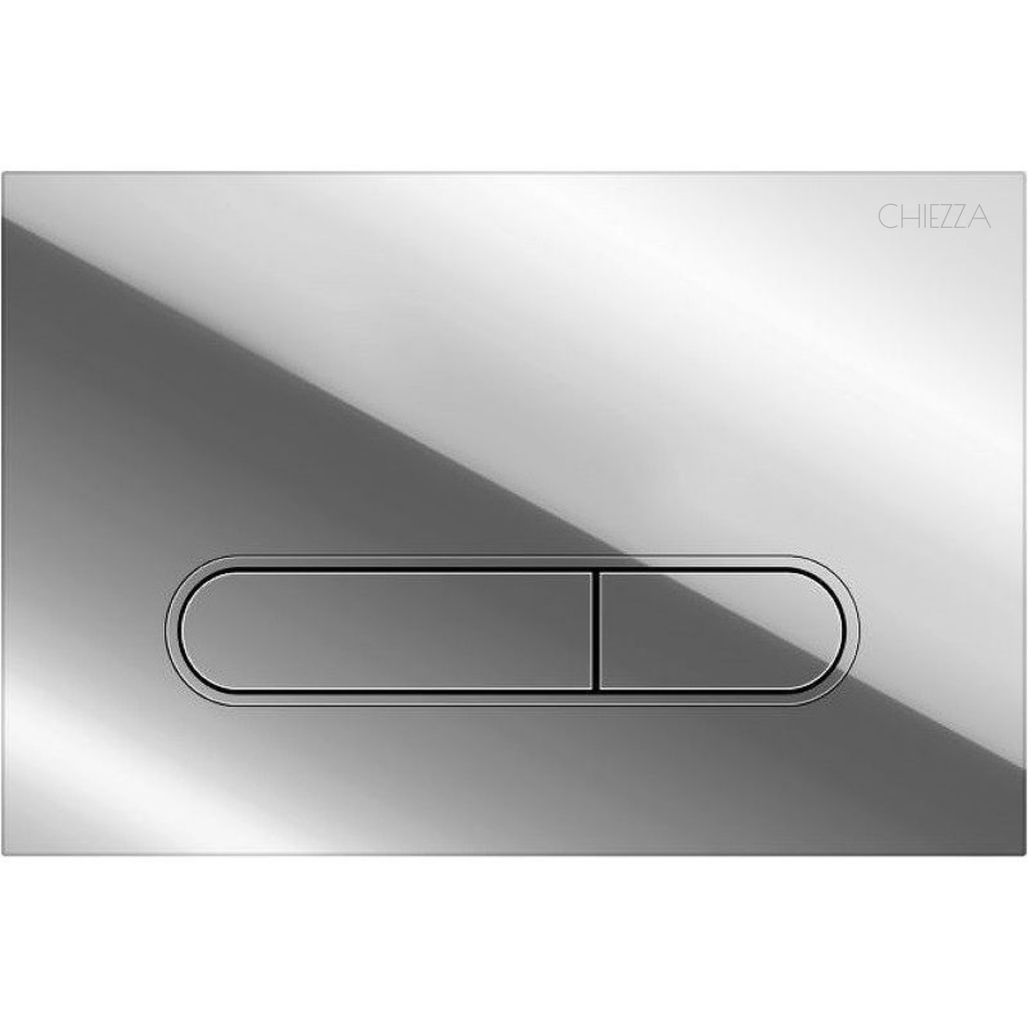 Фото Клавиша смыва хром/хромированные кольца, пластик CHIEZZA CH011BATA 165*245*13.7мм