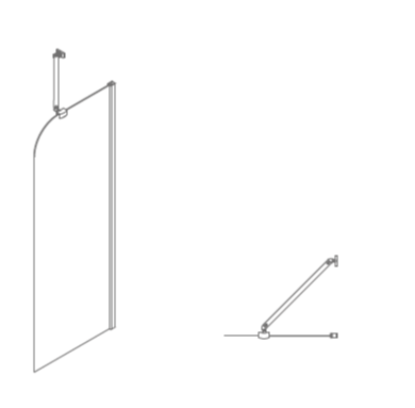 Дополнительное фото №1 Душевое ограждение CHIEZZA FSE18099 800*1400 прозр стекло 6мм, профиль хром